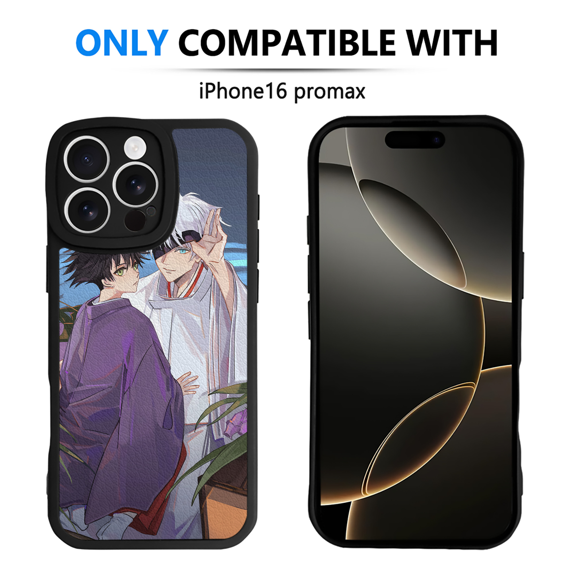 （画像用） 呪術廻戦 Jujutsu Kaisen 【iPhone 16シリーズ対応】シリコンスマホケース（レザー調） 材質：シリコン